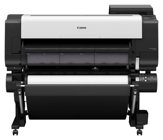 Traceur Canon imagePROGRAF TX-3200, A0 5 couleurs, vue de face avec rouleau
